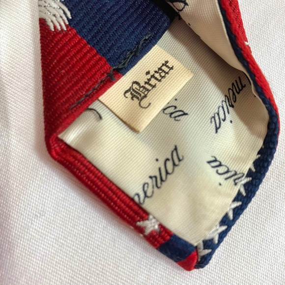 American Bicentennial Eagle Striped Necktie Limited Edition 1776 1976 - Picture 4 of 5